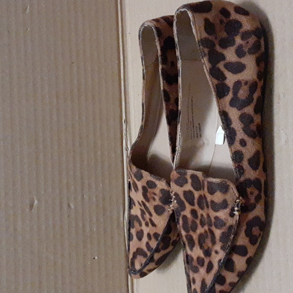 Women's "A new day" leopard faux suede flats/slip on shoes - Picture 6 of 12
